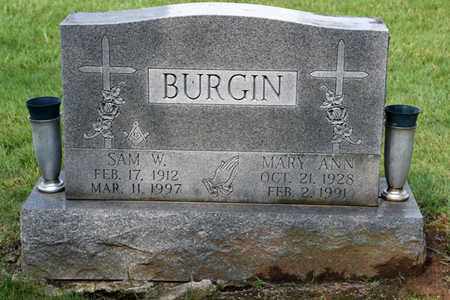 BURGIN, MARY ANN - Jefferson County, Kentucky | MARY ANN BURGIN - Kentucky Gravestone Photos