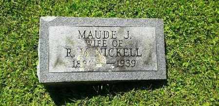 NICKELL, MAUDE J - Rowan County, Kentucky | MAUDE J NICKELL - Kentucky Gravestone Photos