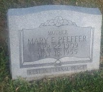 PFEFFER, MARY E - Union County, Kentucky | MARY E PFEFFER - Kentucky Gravestone Photos