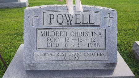 POWELL, MILDRED CHRISTINA - Union County, Kentucky | MILDRED CHRISTINA POWELL - Kentucky Gravestone Photos